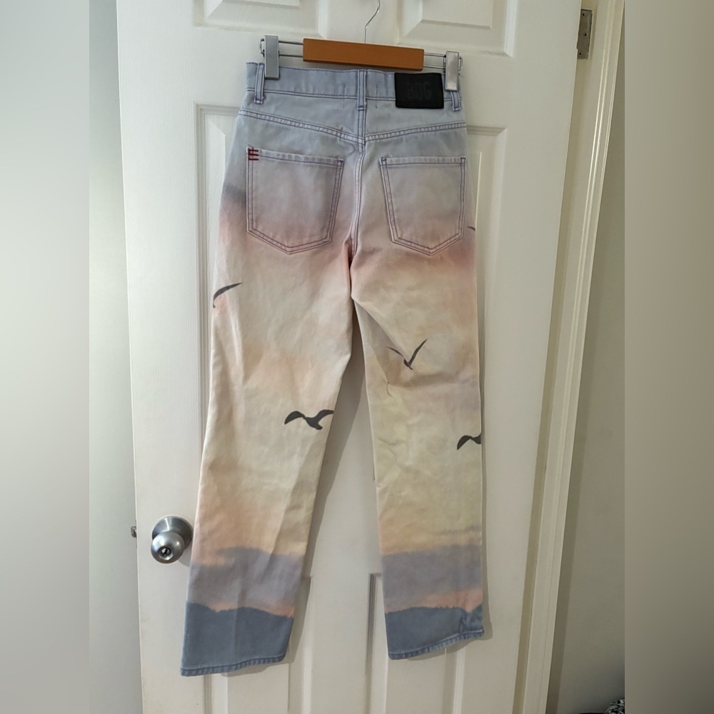 BDG Urban Outfitters cowboy sunset jeans size 25 birds ombré - Picture 3 of 16